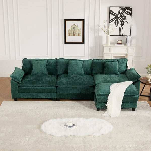 English Elm Wider Ergonomic Loveseat with Breathable Chenille Upholstery, Modular Design, Plush Double-Layer Cushioning W1143S00042 W1143S00042