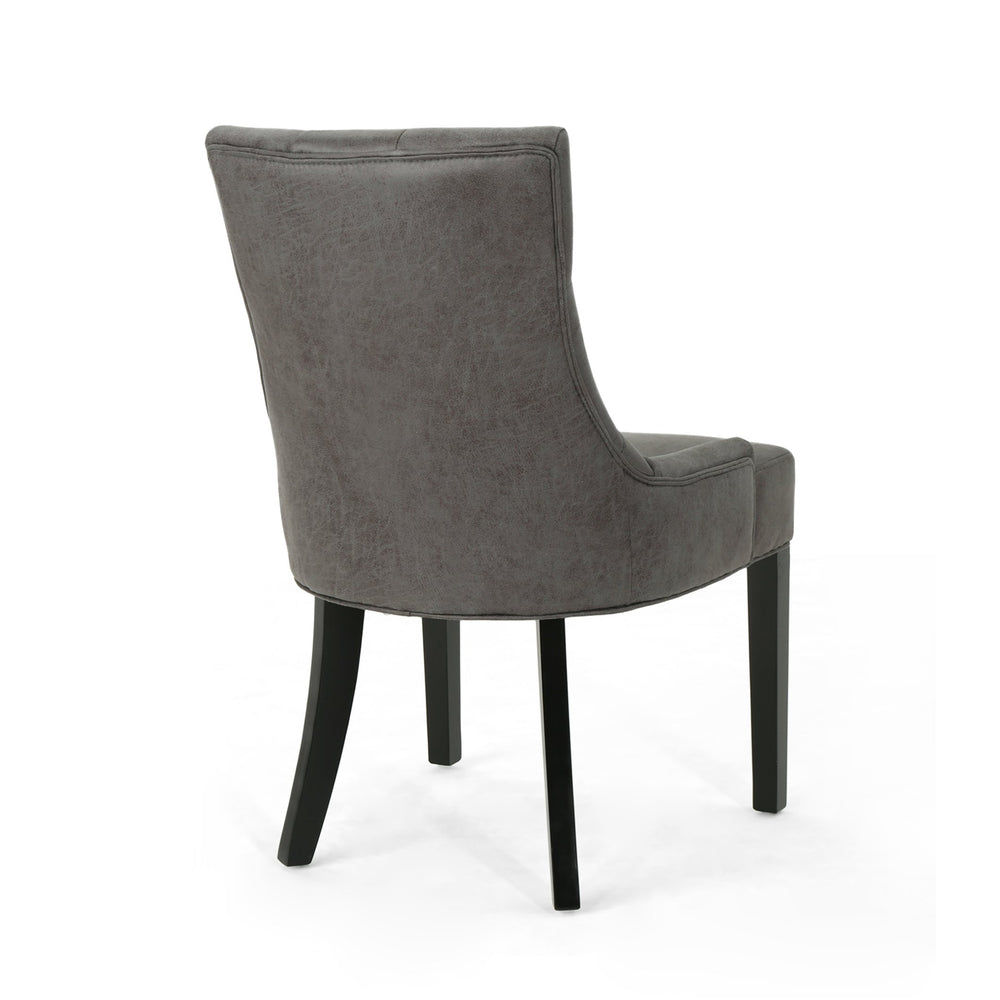 English Elm Christopher Knight Home® - Cheney Dining Chair Set Of 2 - Stylish Slate Microfiber For Modern Comfort & Timeless Elegance 54181.00MFSLAT