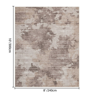 English Elm Crystal Collection Abstract Geometric Low Pile Area Rug for Living Room or Entryway Beige B186P479417