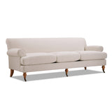 English Elm Alana Lawson Three-Cushion Tightback Sofa, Sky Neutral Beige Polyester