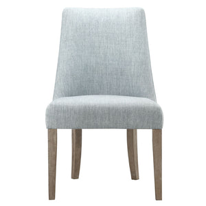 JLA Home Martha Stewart - Upholstered Chenille Dining Chairs Set of 2 — Farmhouse Armless Seats with Padded Curved Backs, Distressed Wood Legs, Versatile Comfort MT108-0079