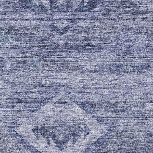 HomeRoots 5' X 8' Navy Blue & Ivory Southwestern Area Rug – Washable, UV Protected, Stain Resistant, Durable Design 667056