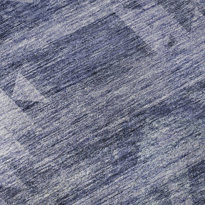 HomeRoots 8' X 10' Navy Blue & Ivory Southwestern Area Rug - Washable, UV Protected, Durable for High-Traffic Homes 667058