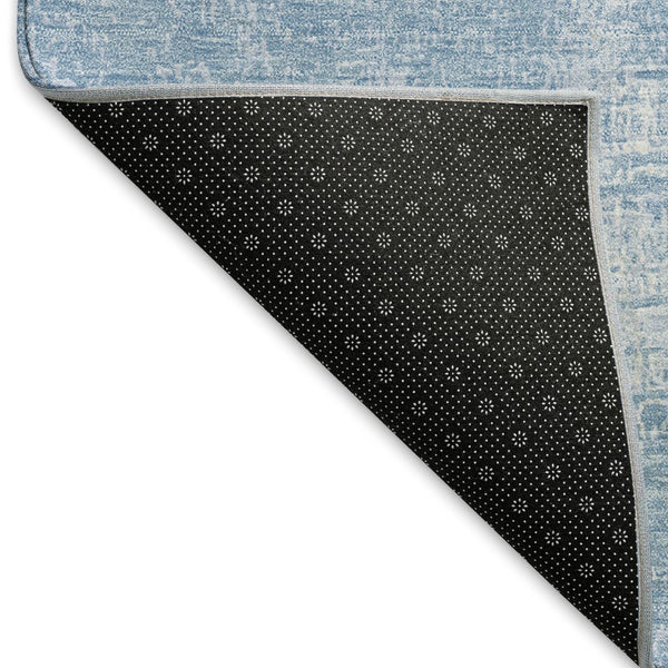HomeRoots 8' X 10' Blue And Ivory Abstract Area Rug - Stylish, Washable, UV-Protected for Busy Homes & Spaces 667118
