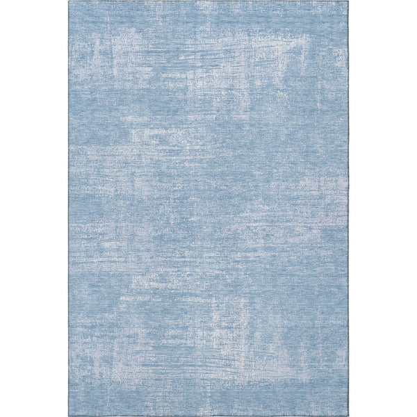 HomeRoots 8' X 10' Blue And Ivory Abstract Area Rug - Stylish, Washable, UV-Protected for Busy Homes & Spaces 667118