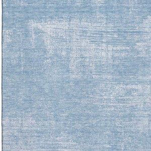 HomeRoots 9' X 12' Blue And Ivory Abstract Area Rug - Durable, Washable, UV Protected for Homes with Kids & Pets 667119