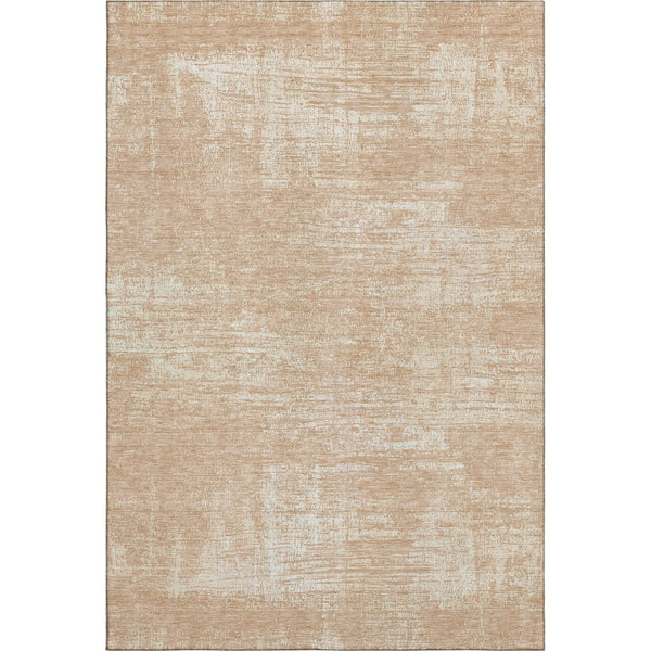 HomeRoots 5' X 8' Coral Abstract Washable Area Rug - UV Protected, Stain Resistant & Modern Design for Homes 667122