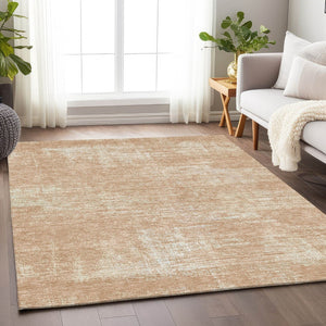 HomeRoots 5' X 8' Coral Abstract Washable Area Rug - UV Protected, Stain Resistant & Modern Design for Homes 667122
