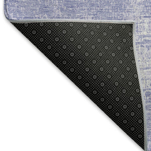 HomeRoots 5' x 8' Abstract Lavender and Ivory Washable Area Rug with UV Protection for Modern Living Spaces 667128