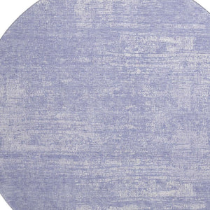 HomeRoots 8' Contemporary Lavender and Ivory Abstract Washable Round Rug - Stylish, Durable, UV Protected Design! 667129