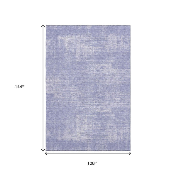 HomeRoots 9' X 12' Modern Lavender & Ivory Abstract Area Rug - Durable, Washable, UV Protected for Homes 667131