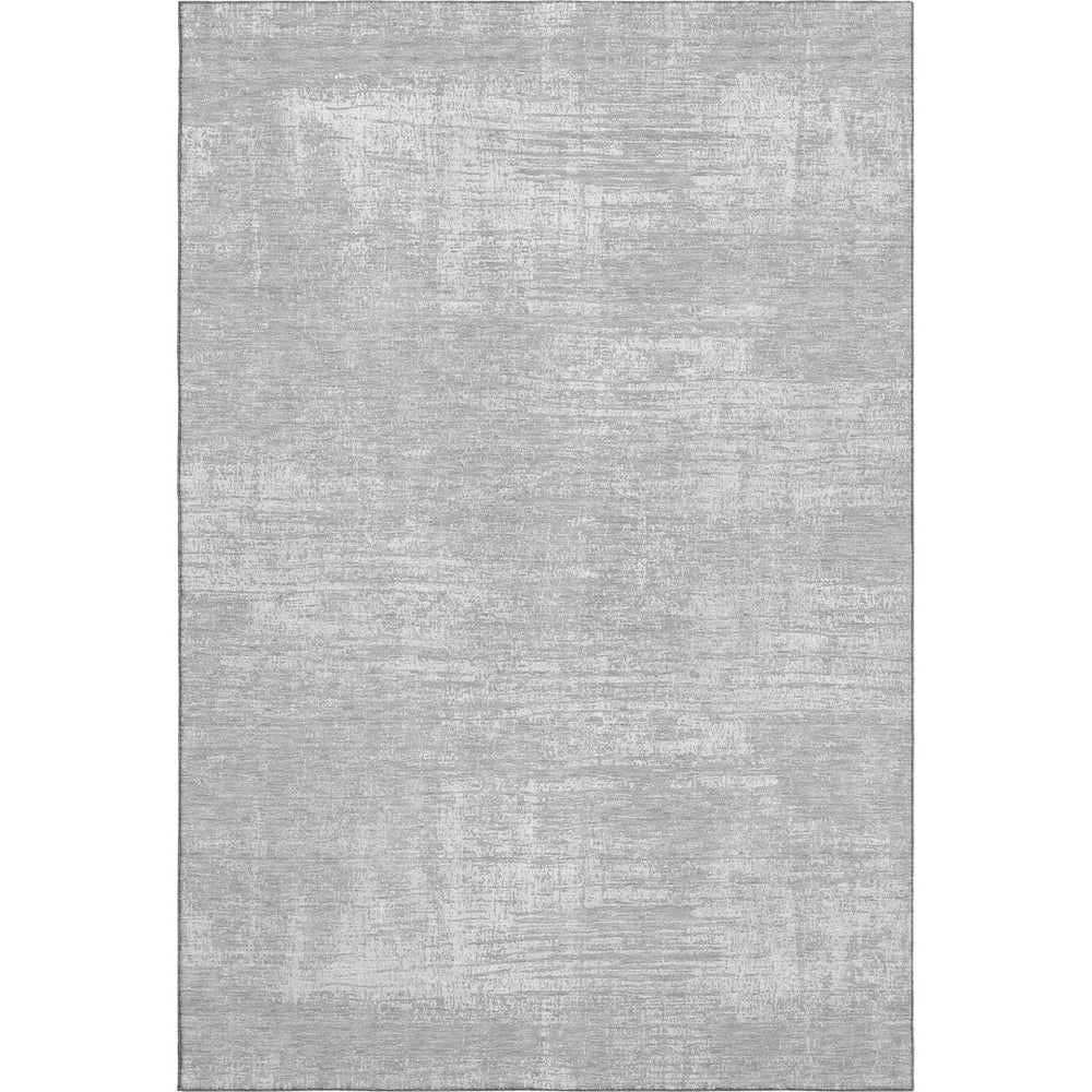 HomeRoots 5' X 8' Washable Silver and Gray Abstract Area Rug with UV Protection – Stylish and Durable Design 667140