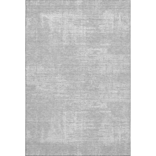 HomeRoots 10' X 14' Modern Silver and Gray Abstract Area Rug - Washable, UV Protected, Ideal for Family Spaces 667144