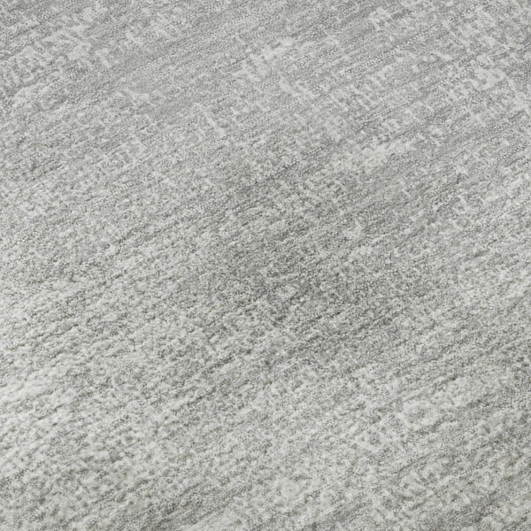 HomeRoots 10' X 14' Modern Silver and Gray Abstract Area Rug - Washable, UV Protected, Ideal for Family Spaces 667144