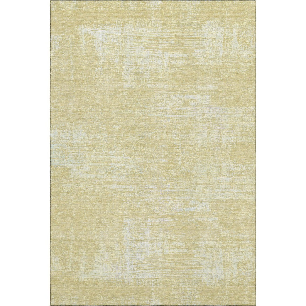 HomeRoots 8' X 10' Wheat and Ivory Abstract Rug - Stylish, Washable, UV Protected, Perfect for High-Traffic Areas 667154