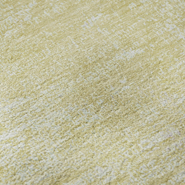 HomeRoots 9' X 12' Wheat and Ivory Abstract Washable Area Rug - Durable, Stain Resistant, UV Protected Charm! 667155
