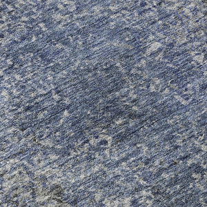 HomeRoots 5' X 8' Blue And Gray Abstract Area Rug - Washable, UV Protected, Durable Design for Modern Homes 667158