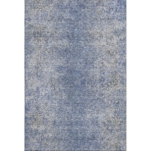 HomeRoots 8' X 10' Blue and Gray Abstract Area Rug - Washable, Stain-Resistant, UV Protected for Modern Homes 667160