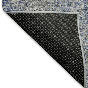 HomeRoots 8' X 10' Blue and Gray Abstract Area Rug - Washable, Stain-Resistant, UV Protected for Modern Homes 667160