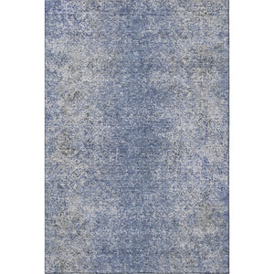 HomeRoots 10' X 14' Blue And Gray Abstract Washable Area Rug – Soft, Stain-Resistant, UV Protected for Style! 667162