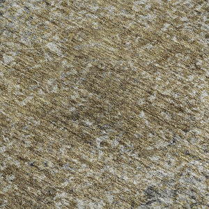 HomeRoots 8' X 10' Brown and Beige Abstract Area Rug - Stain Resistant, UV Protected, Modern Design for Homes 667166