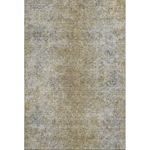 HomeRoots 9' x 12' Washable Abstract Area Rug in Brown & Beige - UV Protection, Durable & Easy-Care Design 667167
