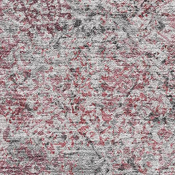 HomeRoots 8' X 10' Merlot and Gray Abstract Washable Area Rug - UV Protected, Stain Resistant, Durable Design 667178