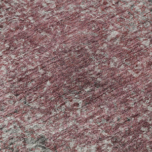 HomeRoots 8' X 10' Merlot and Gray Abstract Washable Area Rug - UV Protected, Stain Resistant, Durable Design 667178