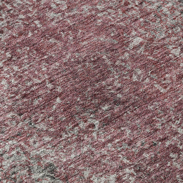 HomeRoots 8' X 10' Merlot and Gray Abstract Washable Area Rug - UV Protected, Stain Resistant, Durable Design 667178