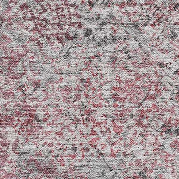 HomeRoots 9' X 12' Merlot & Gray Abstract Area Rug - Washable, UV Protected, Durable & Stain-Resistant Design 667179