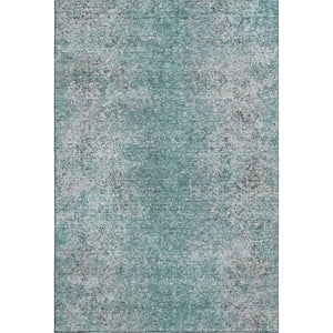 HomeRoots 10' X 14' Teal & Gray Abstract Area Rug - Soft, Stain-Resistant, UV Protected, Modern Design for Homes 667192