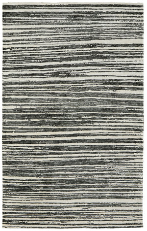 Feizy Rugs Colton Modern Abstract Low Pile Rug - Stylish Stain Resistant Design For High Traffic Areas Black,Ivory Polyester 8748a56fdgy000f00