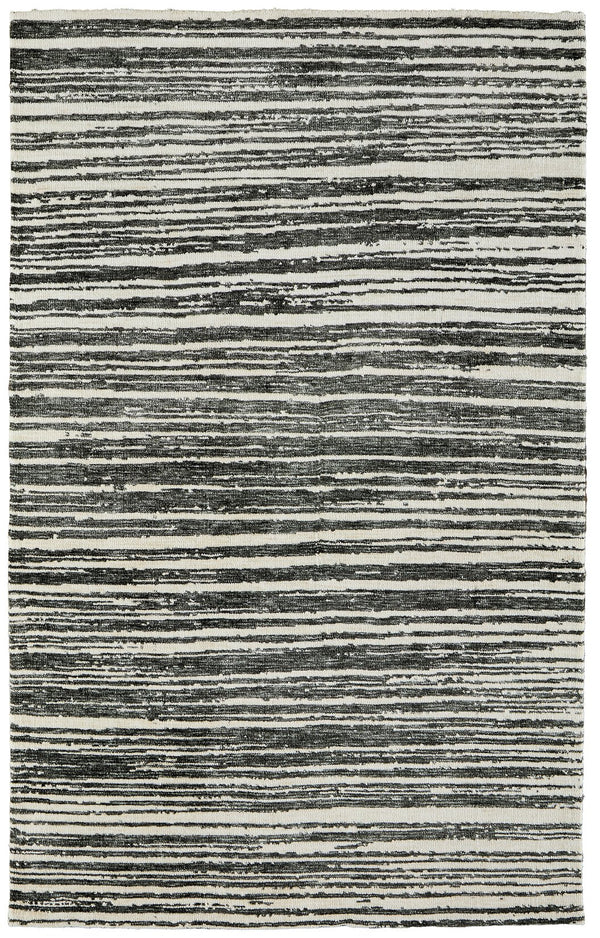 Feizy Rugs Colton Modern Abstract Low Pile Rug - Stylish Stain Resistant Design For High Traffic Areas Black,Ivory Polyester 8748a56fdgy000f00