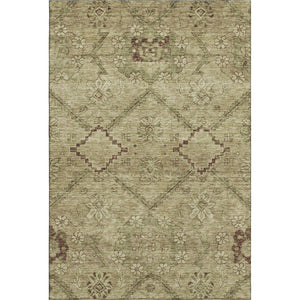 HomeRoots 10' Brown and Beige Floral Washable Area Rug – UV Protected, Durable, Perfect for Families & Pets! 667234