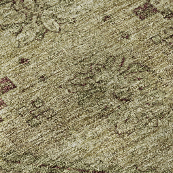 HomeRoots 10' Brown and Beige Floral Washable Area Rug – UV Protected, Durable, Perfect for Families & Pets! 667234