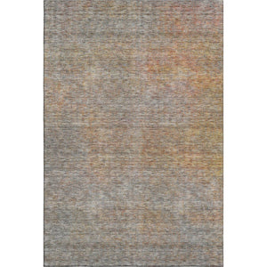 HomeRoots 10' X 14' Gray and Orange Abstract Washable Area Rug - UV Protected, Stain Resistant, Durable Design 667294