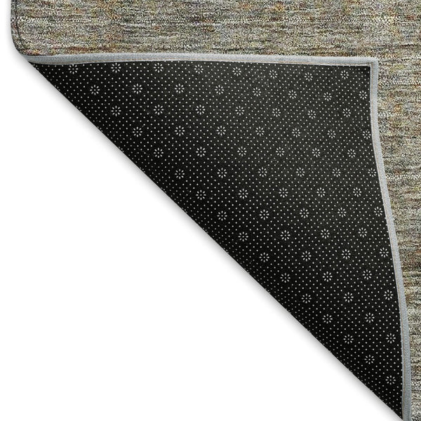 HomeRoots 10' X 14' Gray and Orange Abstract Washable Area Rug - UV Protected, Stain Resistant, Durable Design 667294