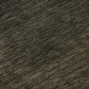 HomeRoots 8' Stylish Chocolate-Gray Ombre Washable Round Rug with UV Protection for Modern Homes & Families 667303