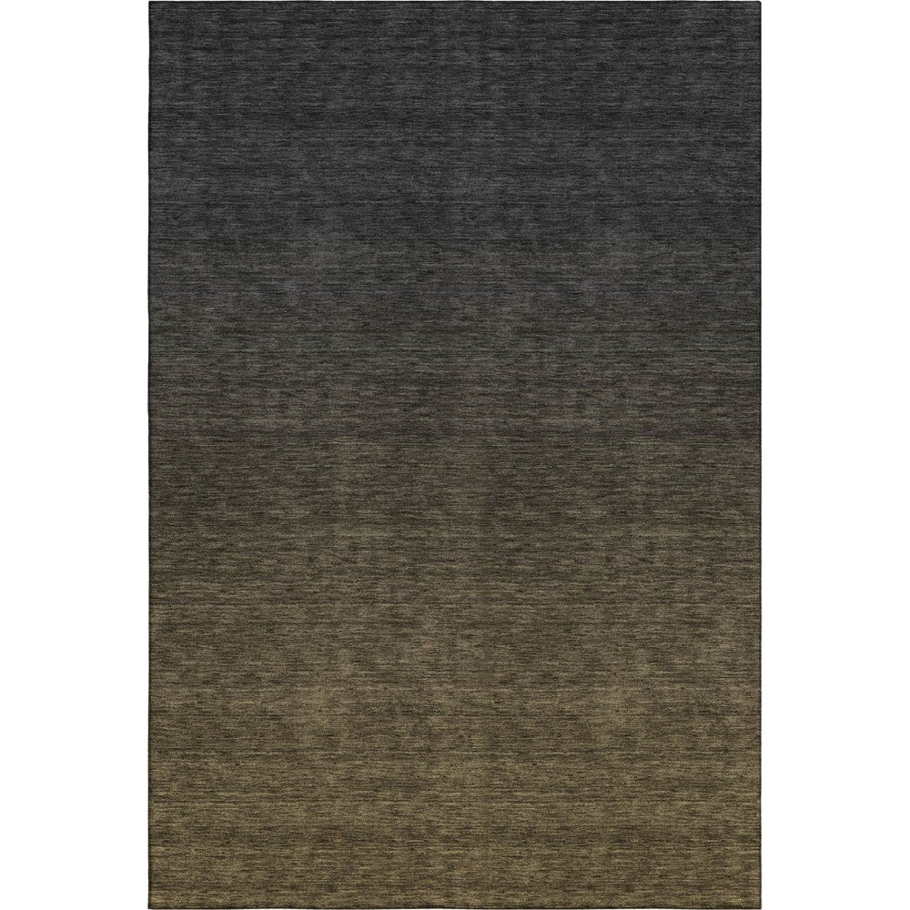 HomeRoots 8' X 10' Ombre Chocolate & Gray Washable Area Rug - UV Protective, Family-Friendly, Stylish Design 667304
