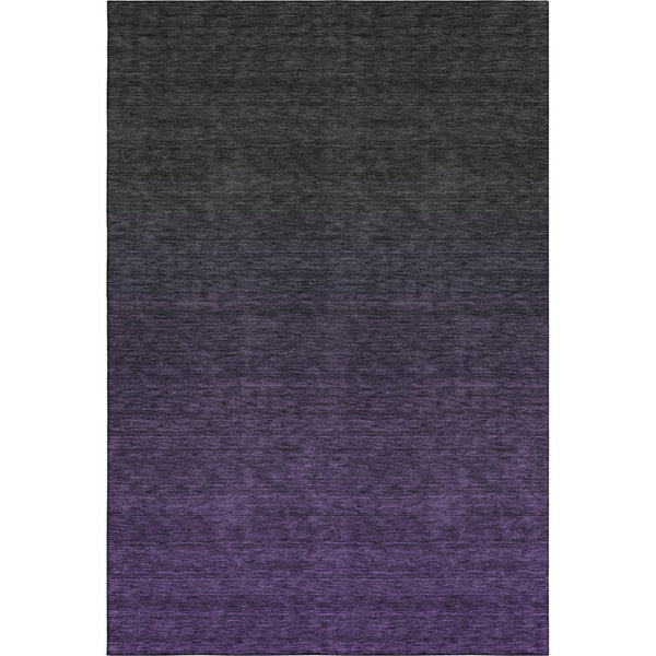 HomeRoots 10' Eggplant to Charcoal Ombre Washable Area Rug – Durable, Stain-Resistant, UV-Protected Elegance 667312