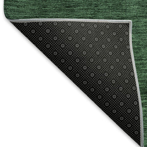 HomeRoots 10' X 14' Stunning Emerald to Charcoal Ombre Area Rug with UV Protection - Durable, Washable Design! 667318