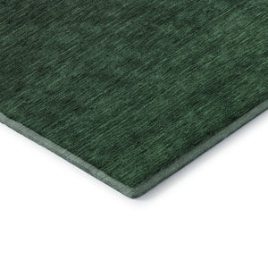 HomeRoots 10' X 14' Stunning Emerald to Charcoal Ombre Area Rug with UV Protection - Durable, Washable Design! 667318