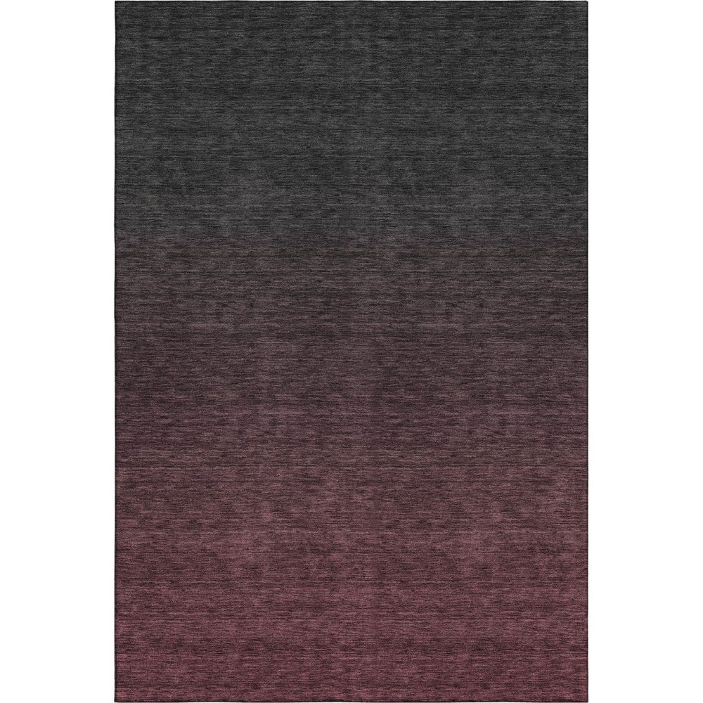 HomeRoots 5' X 8' Merlot Charcoal Ombre Area Rug – Stylish, Washable, UV-Protected for Modern Homes & Pets 667320