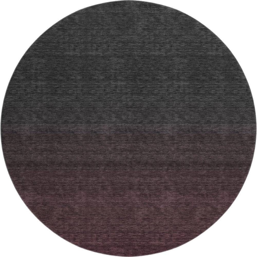 HomeRoots 8' Merlot Ombre Round Rug - Stylish, Washable, UV-Protected, and Stain-Resistant for Modern Homes 667321