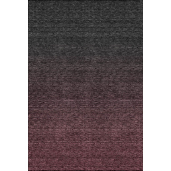 HomeRoots 8' X 10' Merlot-Charcoal Ombre Washable Area Rug - Stylish, Durable, Stain-Resistant & UV Protected! 667322