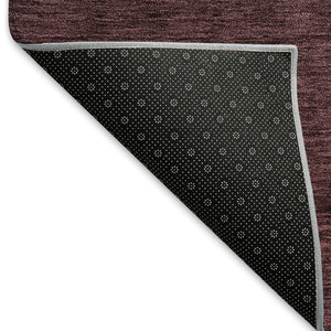 HomeRoots 8' X 10' Merlot-Charcoal Ombre Washable Area Rug - Stylish, Durable, Stain-Resistant & UV Protected! 667322