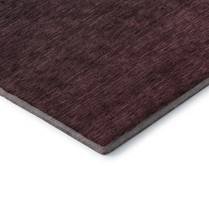 HomeRoots 8' X 10' Merlot-Charcoal Ombre Washable Area Rug - Stylish, Durable, Stain-Resistant & UV Protected! 667322
