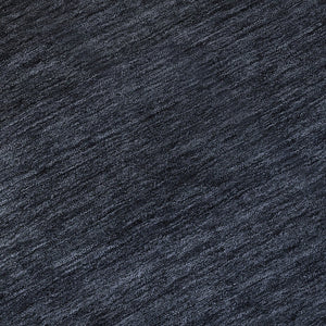HomeRoots 8' Navy Blue Ombre Round Rug - Washable, Stain Resistant, UV Protected for Modern Homes & Style 667327