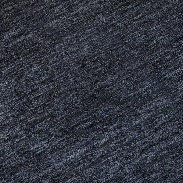 HomeRoots 8' Navy Blue Ombre Round Rug - Washable, Stain Resistant, UV Protected for Modern Homes & Style 667327