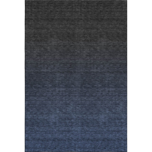 HomeRoots 10' X 14' Navy Blue Ombre Area Rug - Washable, Stain-Resistant, UV Protected for Modern Living Spaces 667330